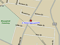 Click to view a map with directions to our Bloomfield, NJ Physical Therapy Center